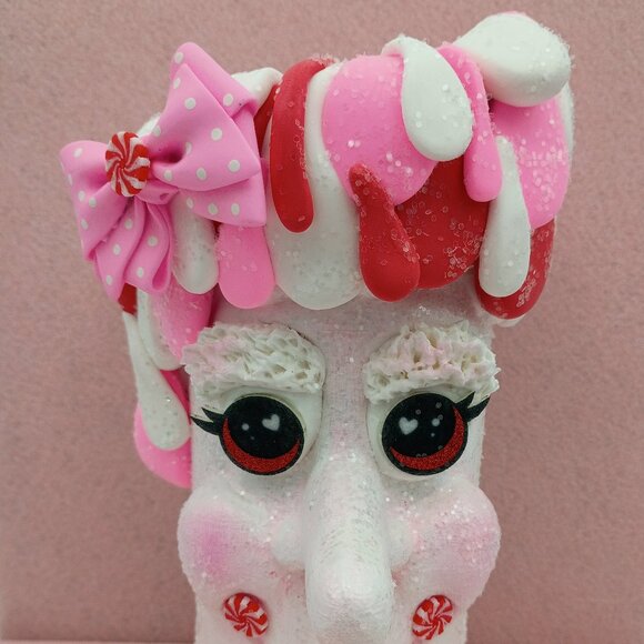 Peppermint Lady Christmas Candle, Christmas Decor, Home Decor, Christmas Candle - Picture 9 of 11